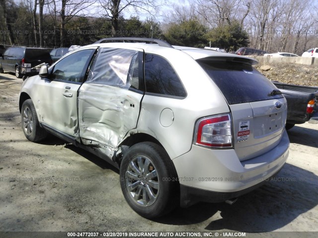 2FMDK48C17BB14935 - 2007 FORD EDGE SEL WHITE photo 3