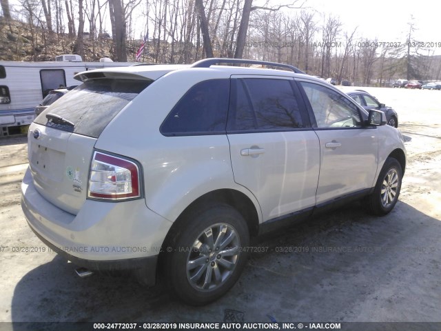 2FMDK48C17BB14935 - 2007 FORD EDGE SEL WHITE photo 4