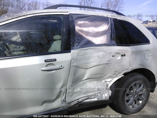 2FMDK48C17BB14935 - 2007 FORD EDGE SEL WHITE photo 6