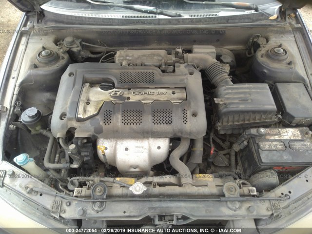 KMHDN45D12U407709 - 2002 HYUNDAI ELANTRA GLS/GT GRAY photo 10