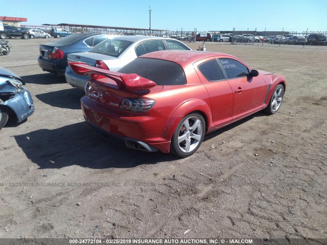 JM1FE17N440125964 - 2004 MAZDA RX8 RED photo 4