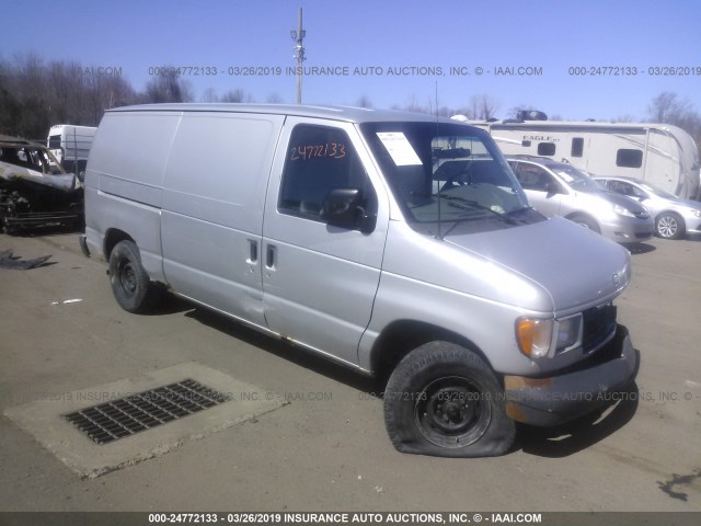 1FTRE14271HA59138 - 2001 FORD ECONOLINE E150 VAN SILVER photo 1