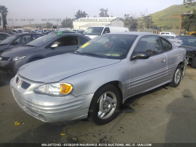 1G2NE12F62C306804 - 2002 PONTIAC GRAND AM SE GRAY photo 2