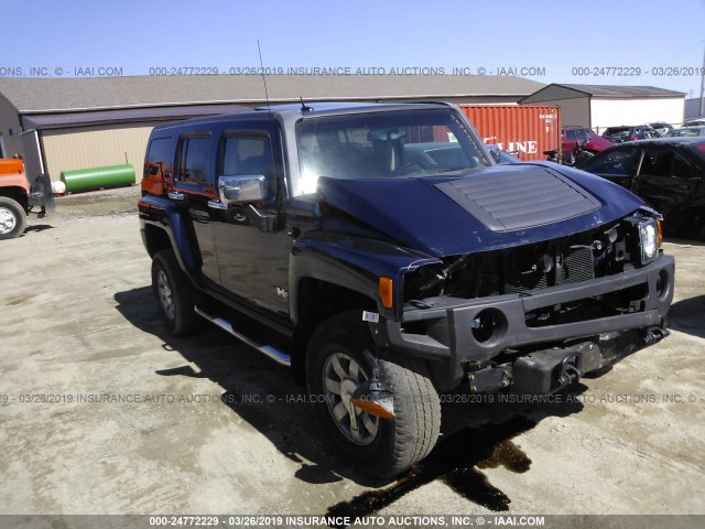 5GTDN13E878204548 - 2007 HUMMER H3 BLUE photo 1