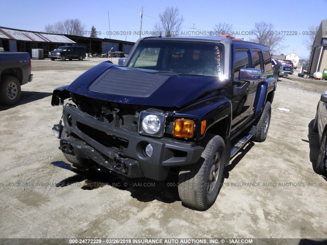 5GTDN13E878204548 - 2007 HUMMER H3 BLUE photo 2