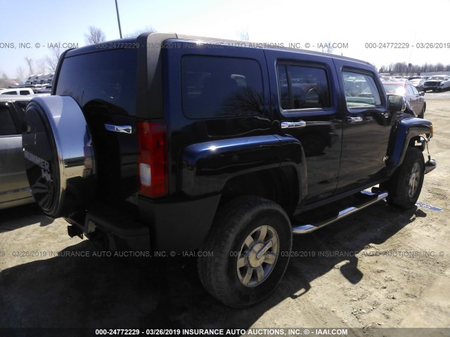 5GTDN13E878204548 - 2007 HUMMER H3 BLUE photo 4