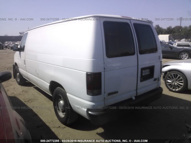 1FTRE14W76DA45497 - 2006 FORD ECONOLINE E150 VAN WHITE photo 3