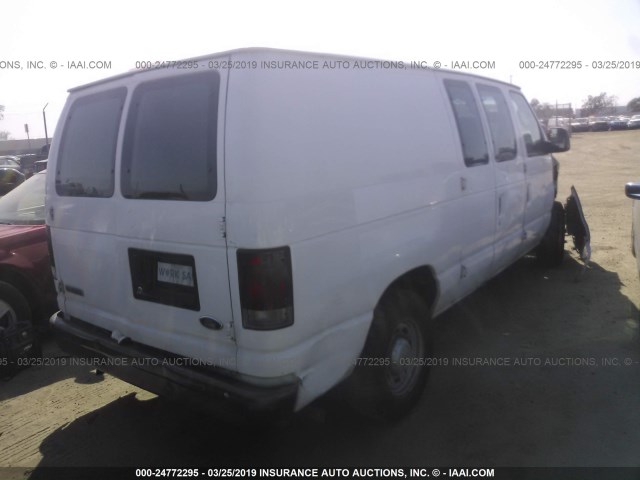 1FTRE14W76DA45497 - 2006 FORD ECONOLINE E150 VAN WHITE photo 4