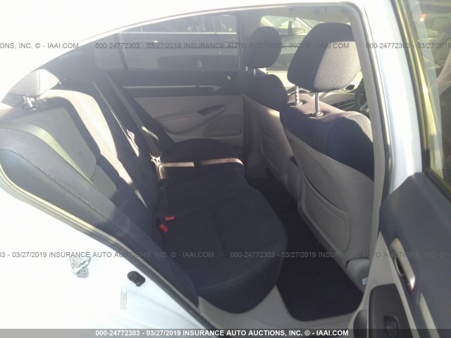 JHMFA3F22AS003228 - 2010 HONDA CIVIC HYBRID WHITE photo 8