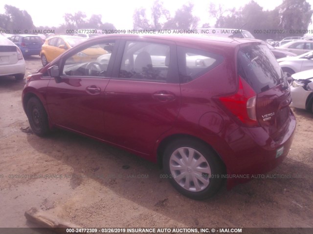 3N1CE2CP5FL356025 - 2015 NISSAN VERSA NOTE S/S PLUS/SV/SL/SR RED photo 3