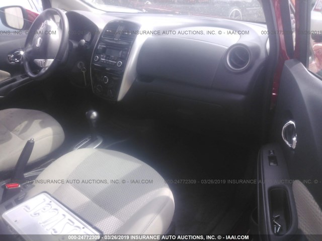 3N1CE2CP5FL356025 - 2015 NISSAN VERSA NOTE S/S PLUS/SV/SL/SR RED photo 5