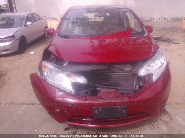 3N1CE2CP5FL356025 - 2015 NISSAN VERSA NOTE S/S PLUS/SV/SL/SR RED photo 6