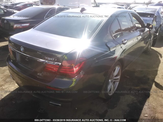 WBAYA8C5XDD227990 - 2013 BMW 750 I GRAY photo 4