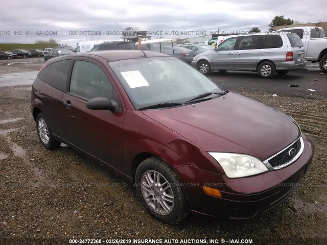 1FAFP31NX6W237804 - 2006 FORD FOCUS ZX3 RED photo 1