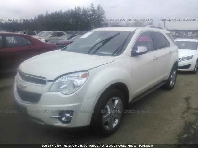 1GNFLHEK6FZ125798 - 2015 CHEVROLET EQUINOX LTZ WHITE photo 2