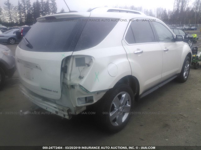 1GNFLHEK6FZ125798 - 2015 CHEVROLET EQUINOX LTZ WHITE photo 4