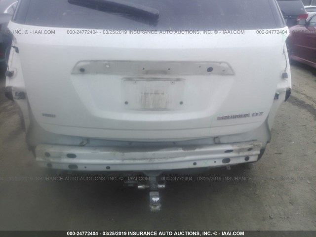 1GNFLHEK6FZ125798 - 2015 CHEVROLET EQUINOX LTZ WHITE photo 6