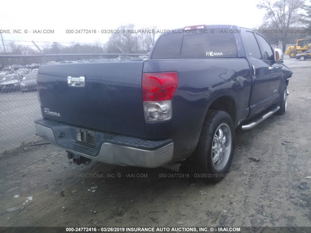 5TFRV54107X025894 - 2007 TOYOTA TUNDRA DOUBLE CAB SR5 BLUE photo 4