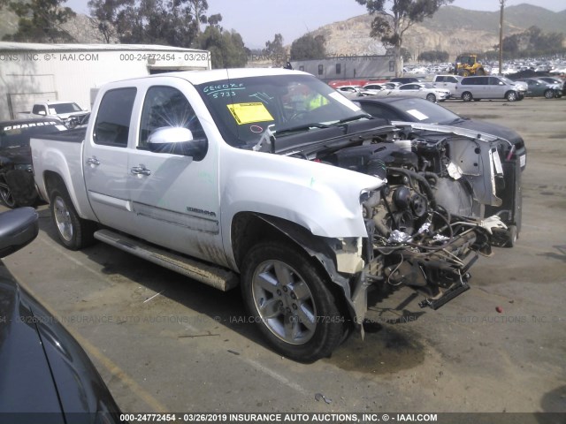 3GTP1VE01DG244534 - 2013 GMC SIERRA C1500 SLE WHITE photo 1