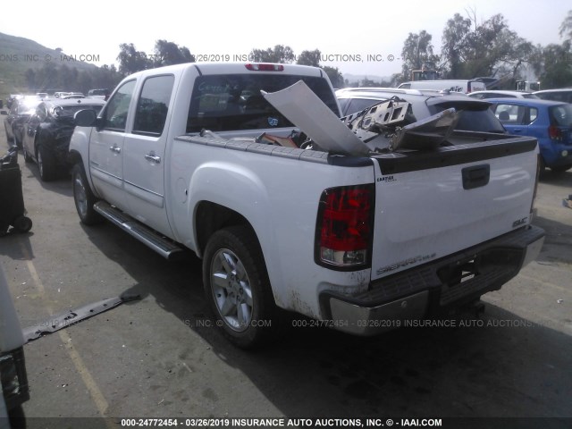 3GTP1VE01DG244534 - 2013 GMC SIERRA C1500 SLE WHITE photo 3