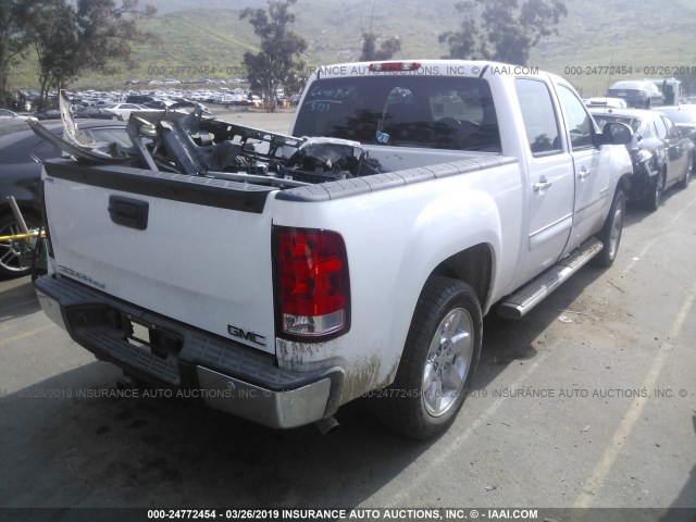 3GTP1VE01DG244534 - 2013 GMC SIERRA C1500 SLE WHITE photo 4