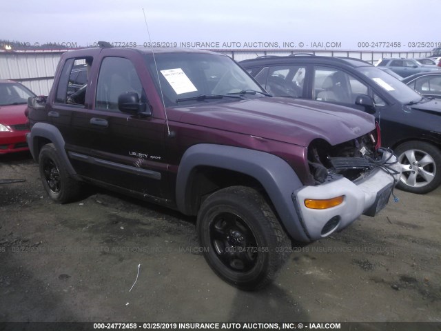 1J4GL48K03W674678 - 2003 JEEP LIBERTY SPORT/FREEDOM RED photo 1