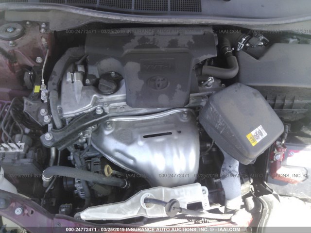 4T1BF1FK1HU629868 - 2017 TOYOTA CAMRY LE/XLE/SE/XSE RED photo 10