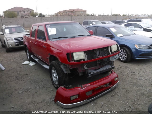 1N6ED27T5YC377582 - 2000 NISSAN FRONTIER CREW CAB XE/CREW CAB SE RED photo 1