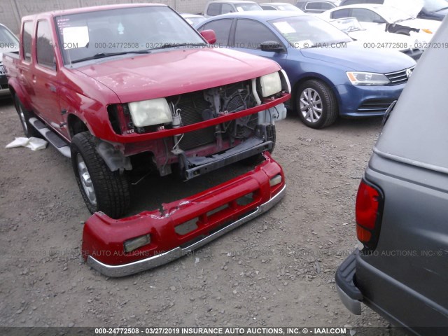 1N6ED27T5YC377582 - 2000 NISSAN FRONTIER CREW CAB XE/CREW CAB SE RED photo 6