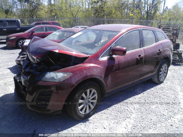 JM3ER2W59A0326284 - 2010 MAZDA CX-7 RED photo 2