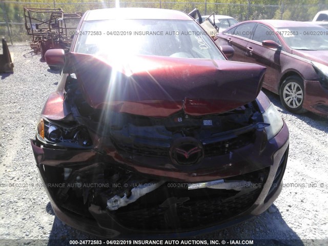 JM3ER2W59A0326284 - 2010 MAZDA CX-7 RED photo 6