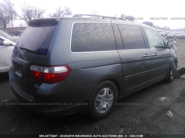 5FNRL387X7B083367 - 2007 HONDA ODYSSEY EXL GRAY photo 4