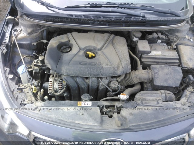 KNAFX4A84E5202431 - 2014 KIA FORTE EX GRAY photo 10