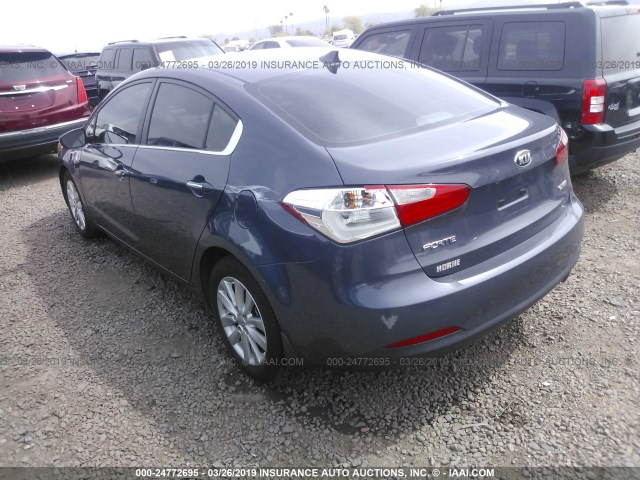 KNAFX4A84E5202431 - 2014 KIA FORTE EX GRAY photo 3