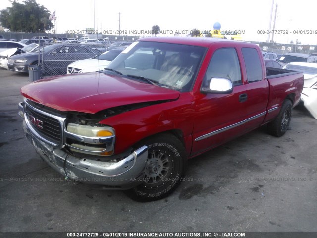 1GTEC19T9YZ331635 - 2000 GMC NEW SIERRA C1500 RED photo 2