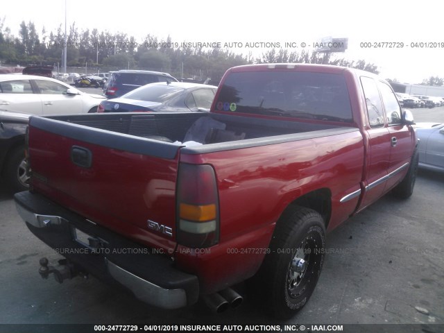 1GTEC19T9YZ331635 - 2000 GMC NEW SIERRA C1500 RED photo 4