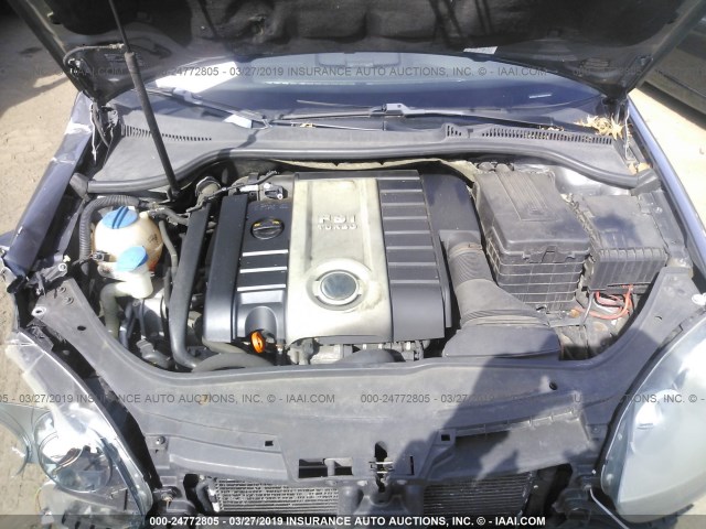 3VWDJ71K08M008368 - 2008 VOLKSWAGEN GLI ნაცრისფერი ფოტო 10