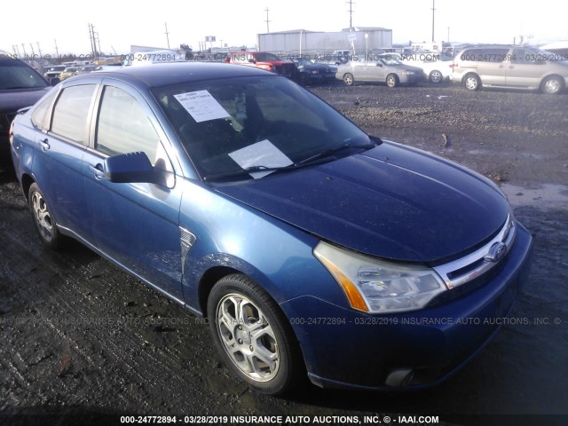 1FAHP35N78W257448 - 2008 FORD FOCUS SE/SEL/SES BLUE photo 1