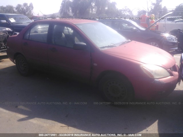 JA3AJ26E86U016608 - 2006 MITSUBISHI LANCER ES RED photo 1