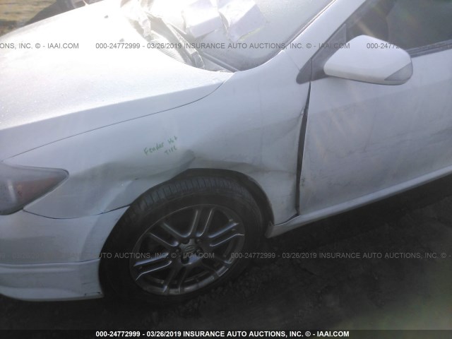 JTKDE177970205654 - 2007 TOYOTA SCION TC WHITE photo 6
