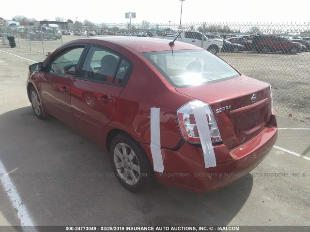 3N1AB61E59L657195 - 2009 NISSAN SENTRA 2.0/2.0S/2.0SL RED photo 3