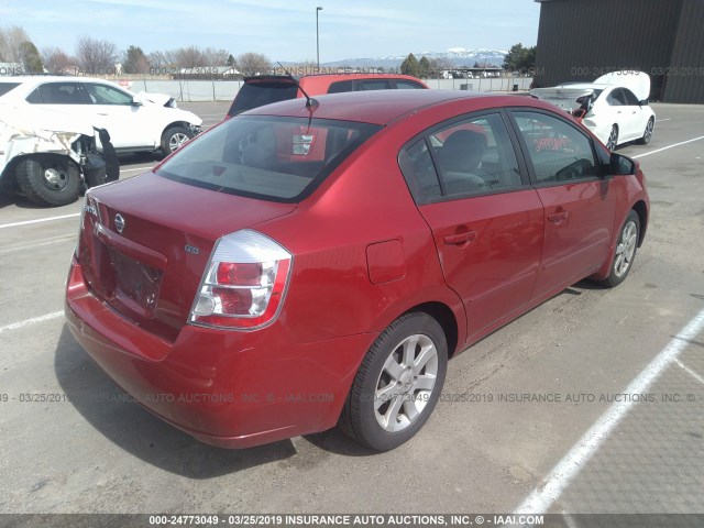 3N1AB61E59L657195 - 2009 NISSAN SENTRA 2.0/2.0S/2.0SL RED photo 4