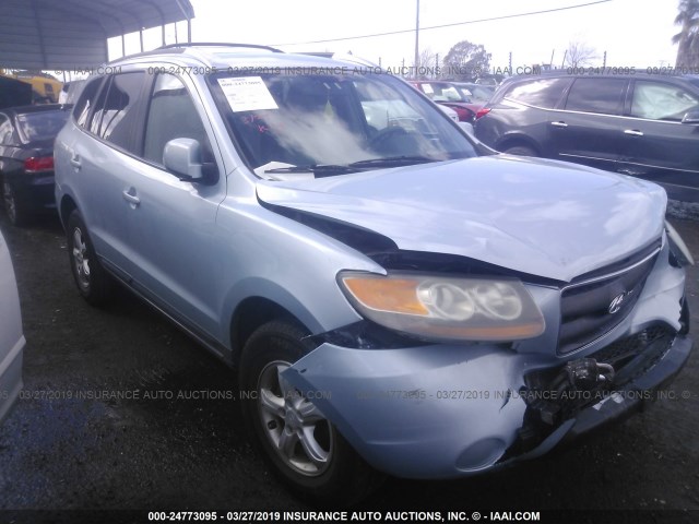 5NMSG73D77H082590 - 2007 HYUNDAI SANTA FE GLS Light Blue photo 1