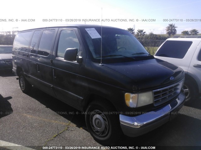 1FTEE14N9SHB76231 - 1995 FORD ECONOLINE E150 VAN BLACK photo 1