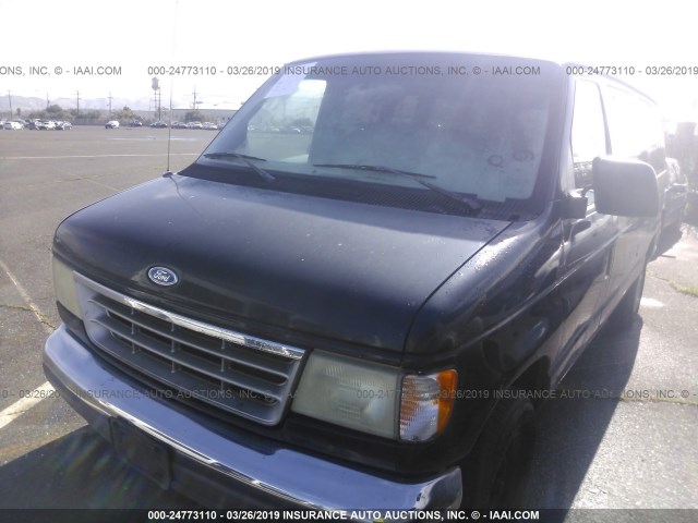 1FTEE14N9SHB76231 - 1995 FORD ECONOLINE E150 VAN BLACK photo 2