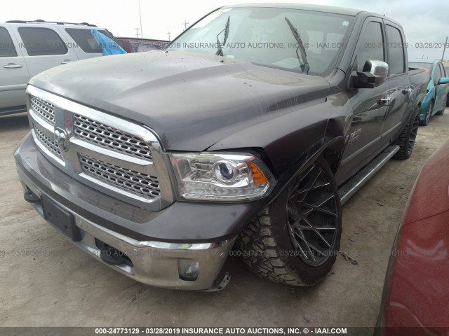 1C6RR7NT2GS370445 - 2016 RAM 1500 LARAMIE GRAY photo 2