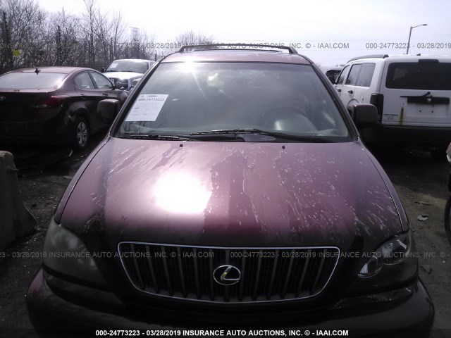 JT6HF10U7Y0132296 - 2000 LEXUS RX 300 RED photo 6