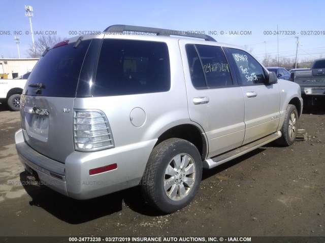 4M2EU47E37UJ17328 - 2007 MERCURY MOUNTAINEER LUXURY SILVER photo 4