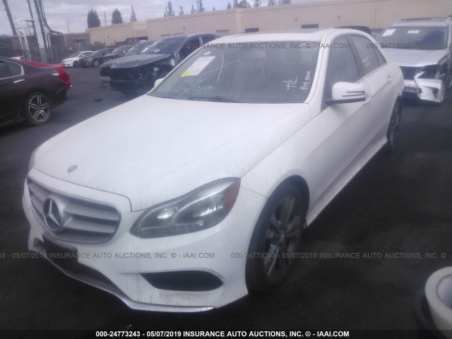 WDDHF5KB0FB134930 - 2015 MERCEDES-BENZ E 350 WHITE photo 2