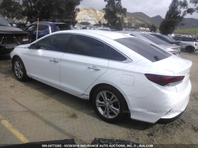 5NPE34AF1JH625275 - 2018 HYUNDAI SONATA SPORT/LIMITED WHITE photo 3